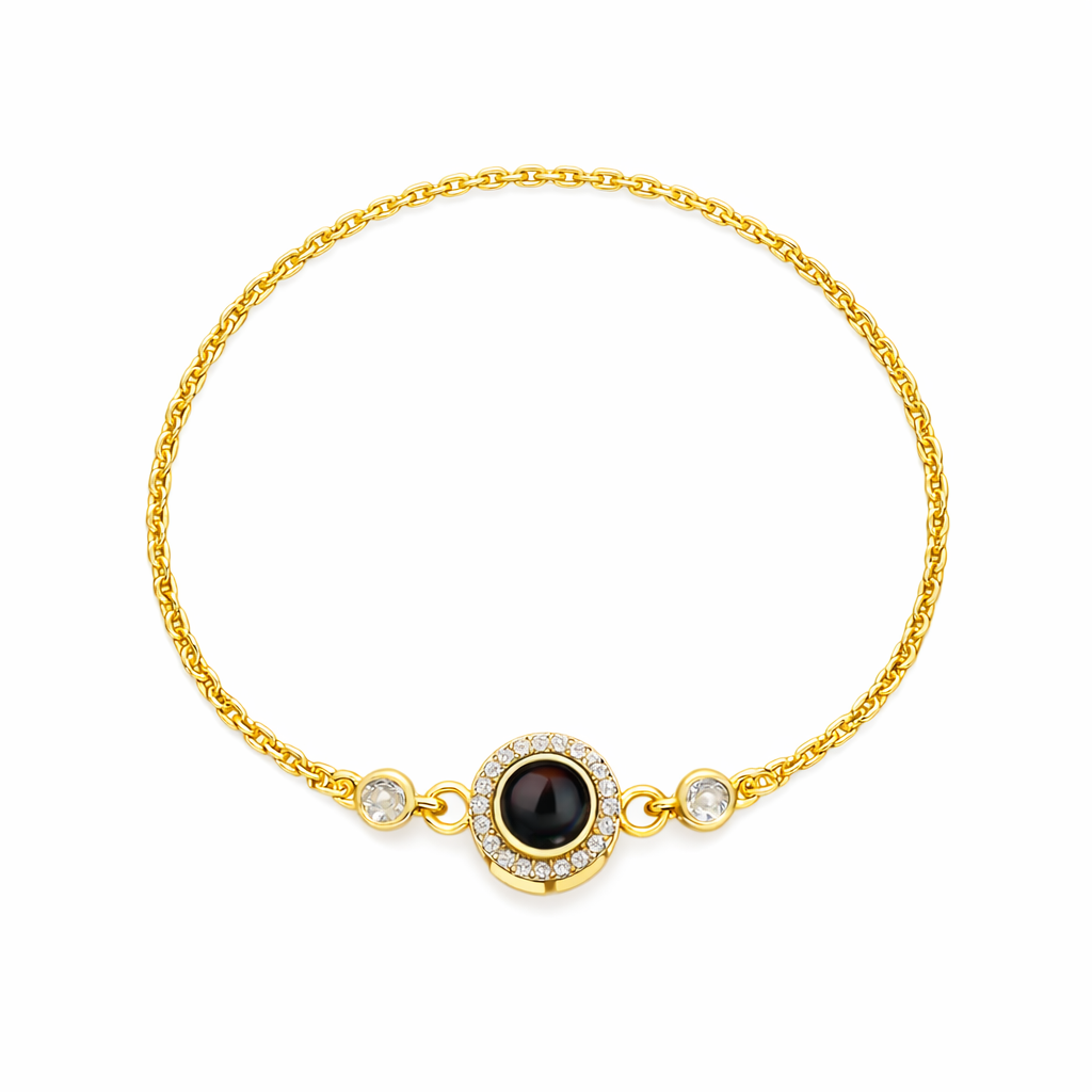 Circel Pendant Photo Bracelet