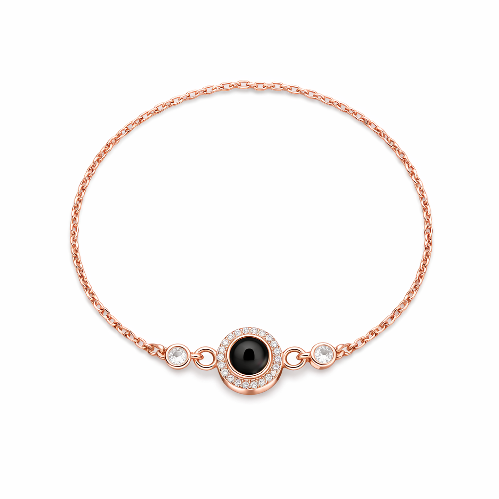 Circel Pendant Photo Bracelet
