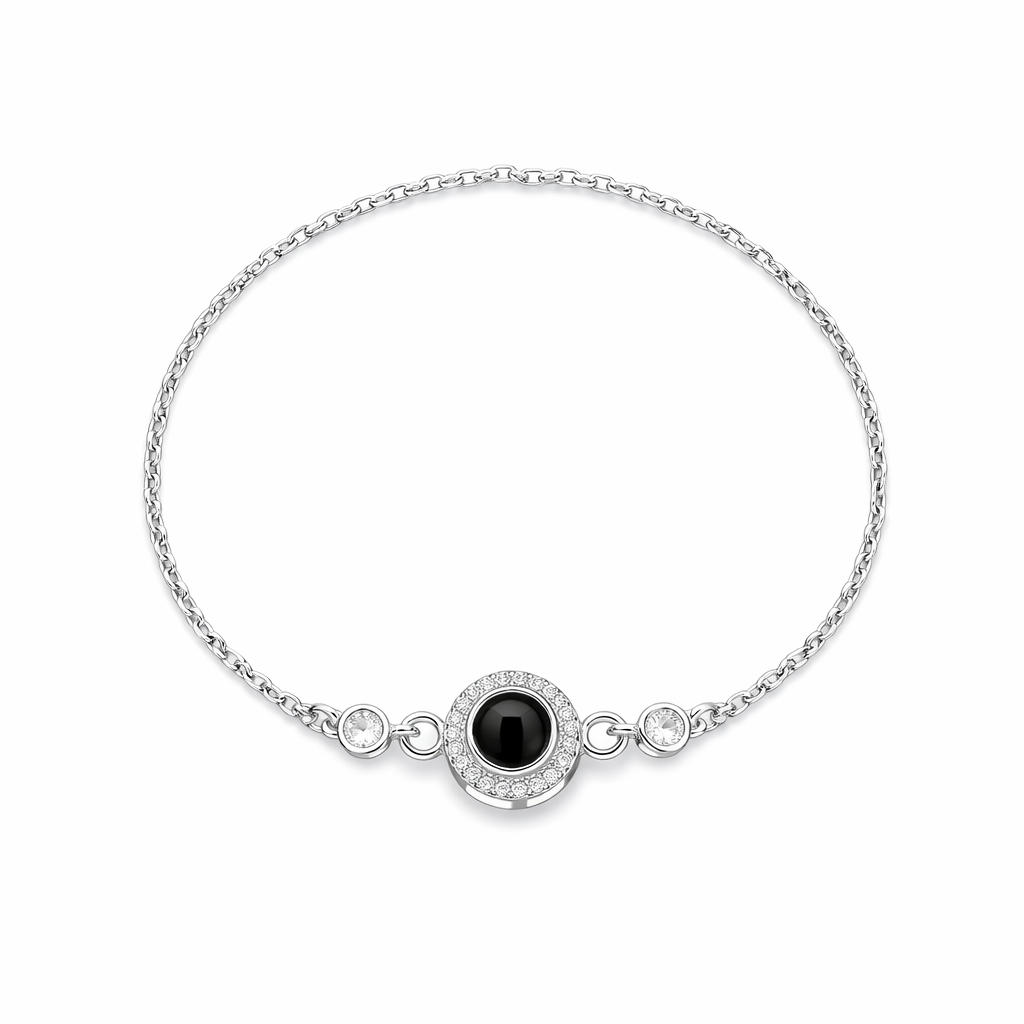 Circel Pendant Photo Bracelet