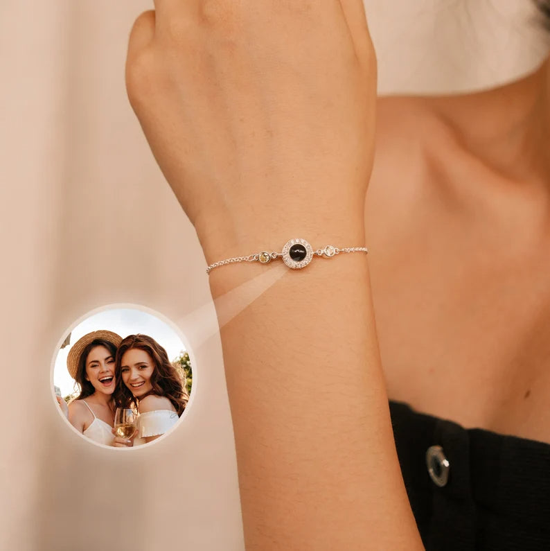 Circel Pendant Photo Bracelet