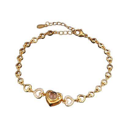 Crystal Heart Photo Bracelet