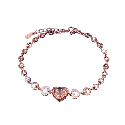 Crystal Heart Photo Bracelet